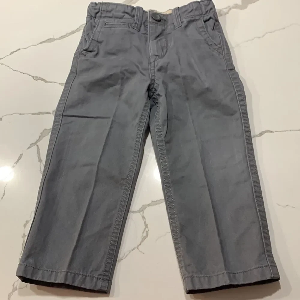 Baby GAP Toddler Boys Lived -in Gray Casual Dress Pants Grey Size 2T